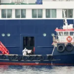 MV Hondius at the port of Granadilla de Abona after being affected by a hantavirus outbreak in Tenerife-768x402